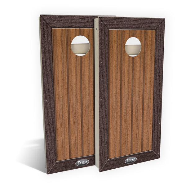 Trex® Cornhole Framed Tiki Woodland Cornhole Board Set (includes 8