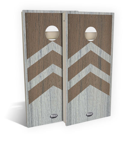 Trex® Cornhole Foggy Wharf/ Coastal Bluff Arrows All-Weather Cornhole Board Set (includes 8 all-weather bags)