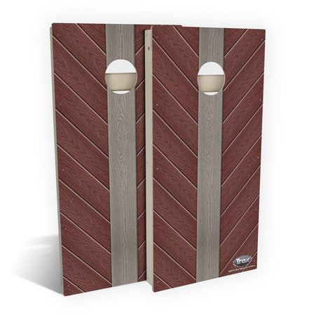 Madeira Angled Strips Cornhole Board Set Design
