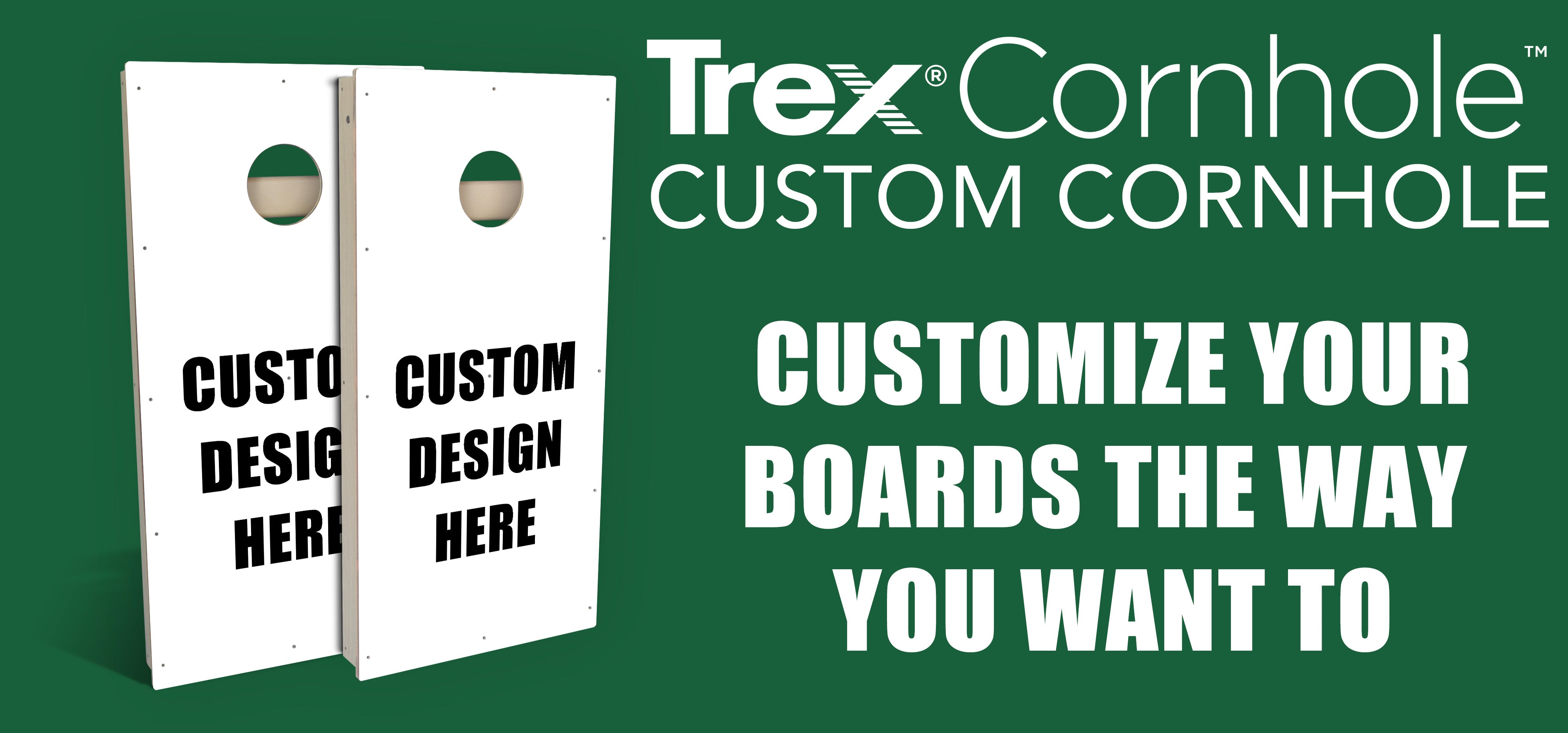 TREX CUSTOM CORNHOLE BOARDS