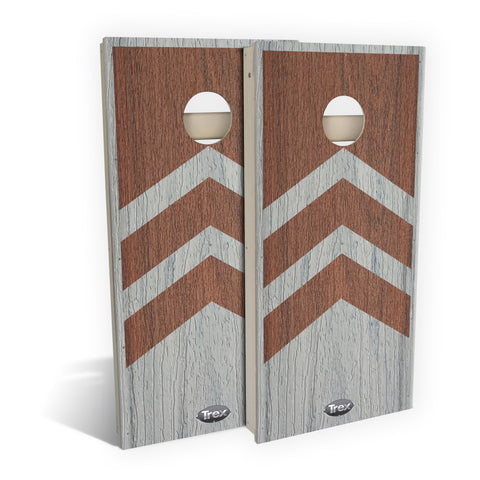 Trex® Cornhole Foggy Wharf/ Hatteras Arrows All-Weather Cornhole Board Set (includes 8 all-weather bags)