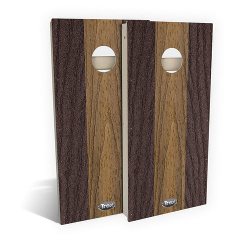 Trex® Cornhole Two Tone Woodland Brown/ Havana Gold Cornhole Board Set (includes 8 all-weather bags)