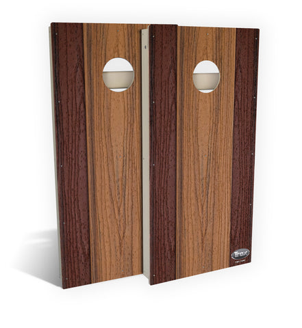 Trex Cornhole Board Set with Two Tone Woodgrain Design