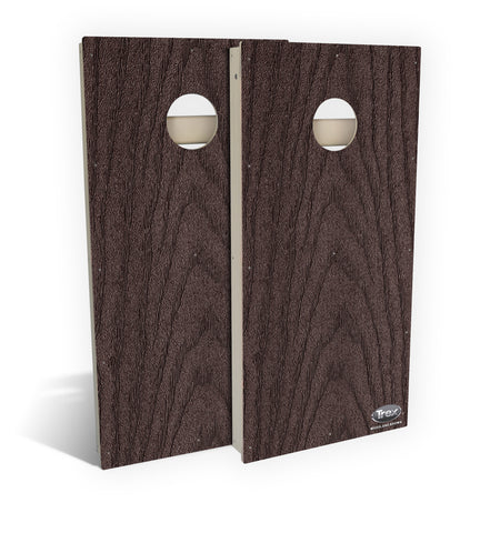 Trex Woodland Brown Cornhole Board Set (includes 8 all-weather bags)